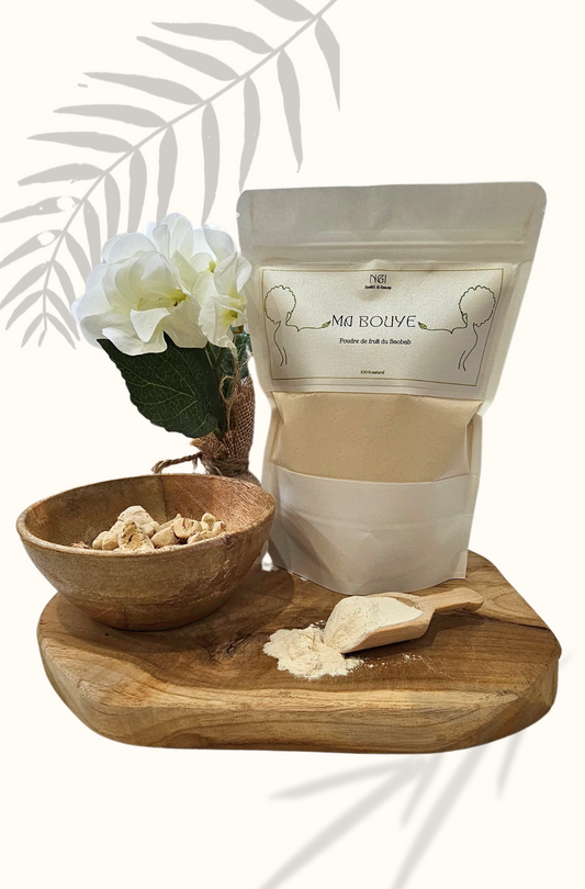 MA BOUYE | Poudre de pulpe de fruit du Baobab, un superaliment naturel riche en nutriments. Idéal pour booster l'énergie et le bien-être quotidien.
